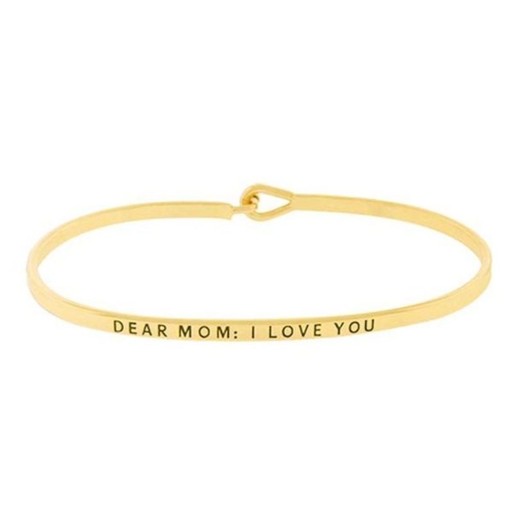 DEAR MOM: I LOVE YOU MESSAGE BRACELET